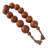 Decorative Ecomix and Leather Bead Strand with Tassel Accents and Textured Round Design for Stylish Home Accents and Modern Boho-Inspired Decor - Light Brown-231324810