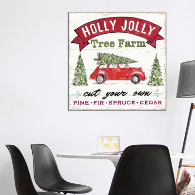 Holiday Signs IV 1 Piece Wrapped Canvas Painting