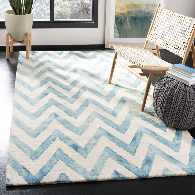 Danny Hand Tufted Wool Chevron Rug, Rectangle 8' x 10'