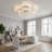 24.41'' LED Ceiling Fan with Light, Floral Design With Remote Control