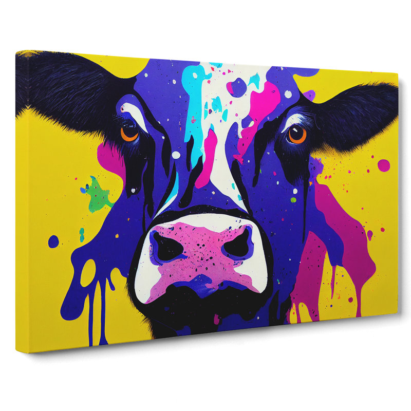 Cow Splash Vol.4 Abstract - Wrapped Canvas, 35cm H x 50cm W x 3cm D