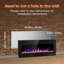 Thickness 3.8 Inch Recessed & Wall Mounted Electric Fireplace With Remote Control and Timer, Automatic Flame Change, TV & Wall Decoration-2074398496