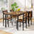 5-Piece Kitchen Table Chairs Set, Dining Table Set For 4, Rectangle Dining Room Table Set With Four Chairs And Wooden Table Top, Dining Table Set With Backrest For Small Spaces, Dining Or Living Room-959311464