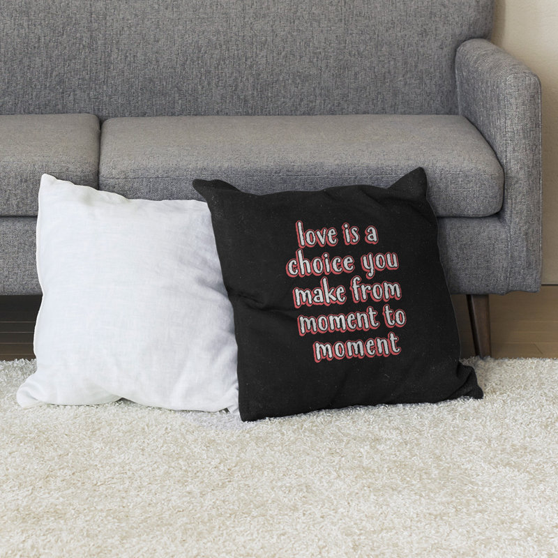 Coussin de sol Love is a choice, H 28 po x l 28 po, Rouge