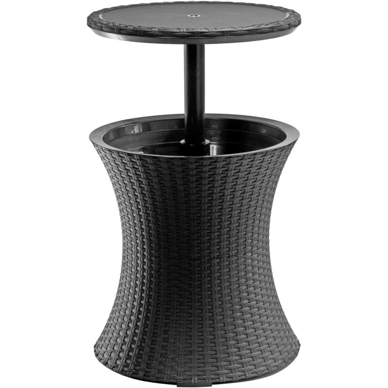 Table basse d'appoint pour terrasse et spa Cool Bar avec refroidisseur à bière et à vin 7,5 gallons Cool Bar, Graphite