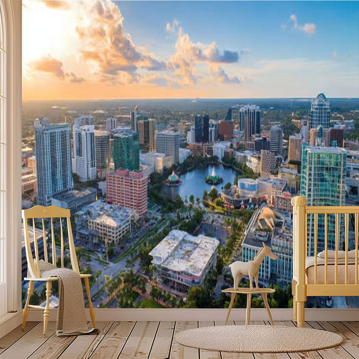 Latitude Run® Peel and Stick Wallpaper Wall Mural Orlando Florida ...