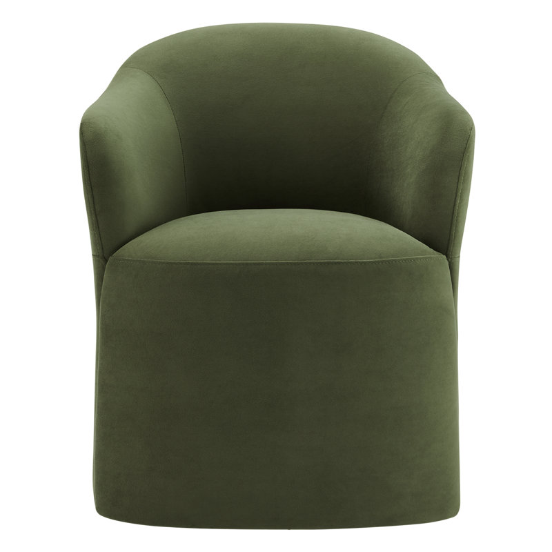 Fauteuil Janina, Velours performance vert forêt Bella