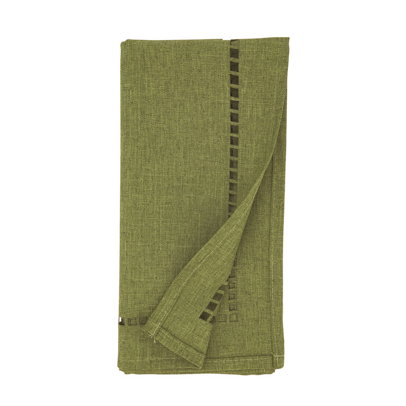 Laser-Cut Hemstitch Napkin (Set of 4), Green