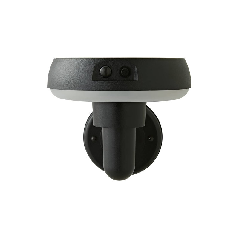 Matte Black 16.5cm H Solar Powered Integrated LED Outdoor Sconce