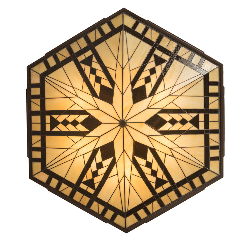 Sonoma 6-Light Rustic Outdoor-Indoor Pendant with Chocolate-Beige Glass