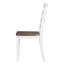 Ensemble de table de salle à manger de style rustique 6 pièces avec 4 chaises ergonomiques et un banc (noyer + blanc chalet)