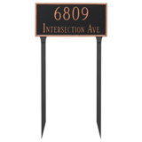 Washington Rectangle 2-Line Lawn Address Sign