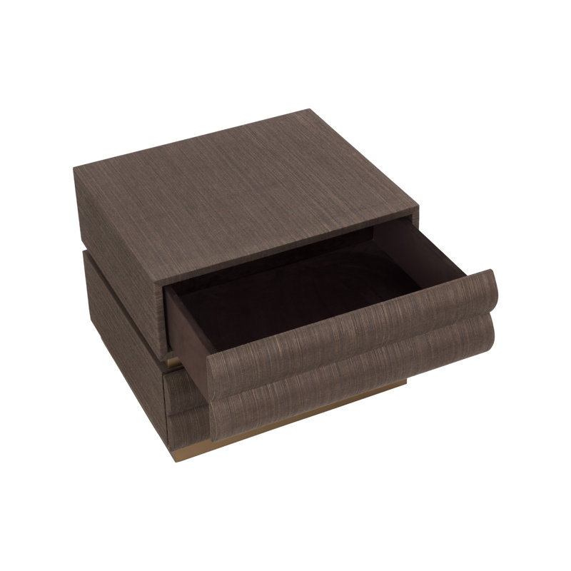 Subira 2 - Drawer Solid Wood Nightstand, Brown