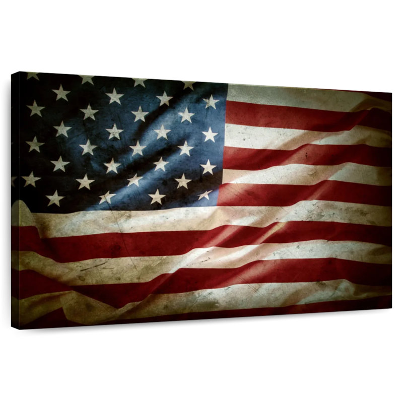 Drapeau américain rétro ondulé, H 8 po x l 12 po