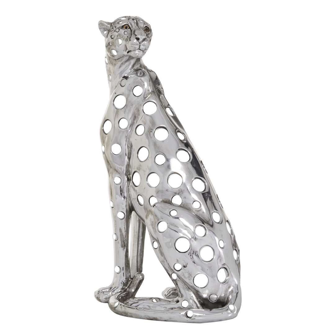 Gurnoor Polystone Sitting Figurine with Mirrored Spots Mercer41 