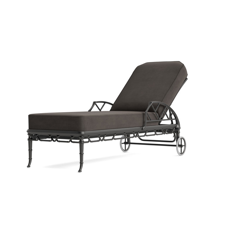 Calcutta Outdoor Chaise Lounge, Fusion Charcoal, Textured Pewter