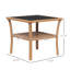 2 tables de bout d'extérieur avec verre trempé et options de rangement