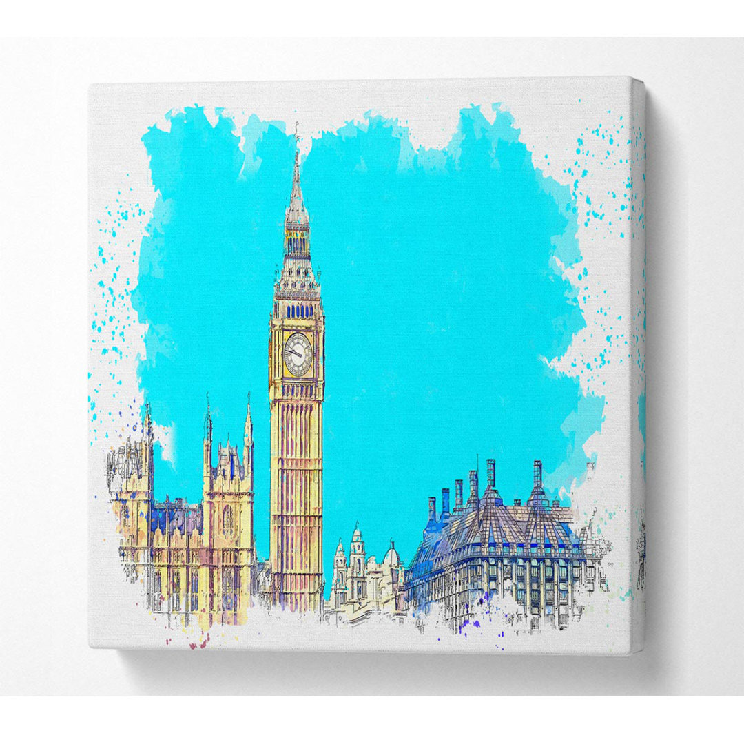 London Big Ben Splatter - Druck