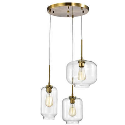 Luminaire suspendu en pot à 3 lumières Schulte