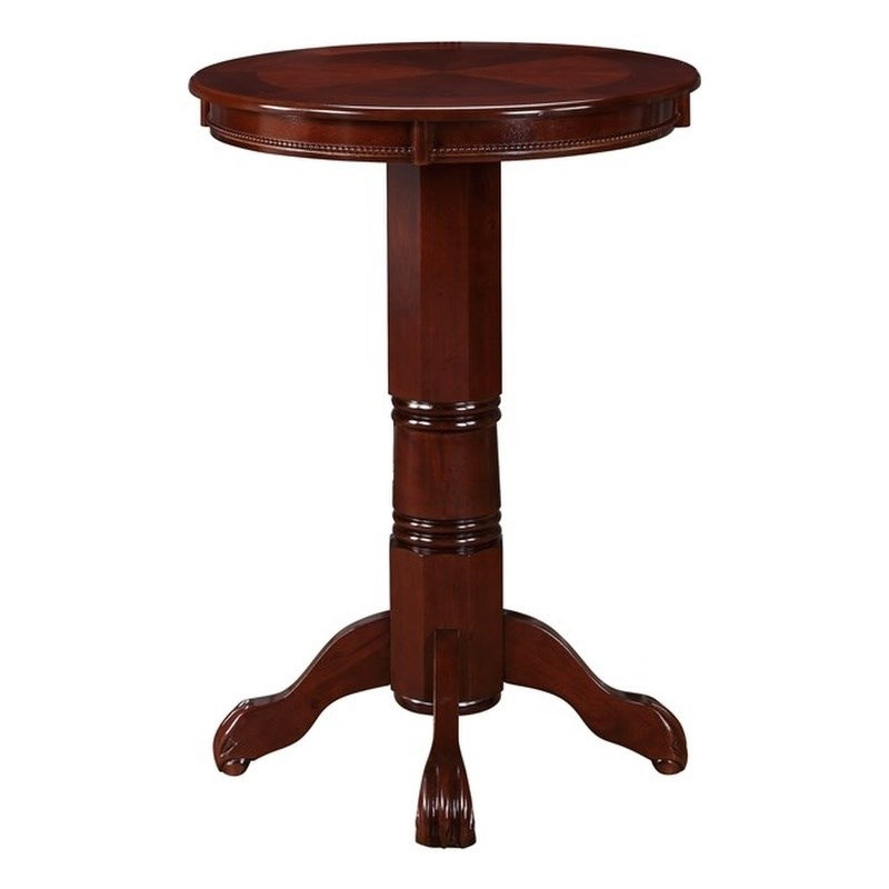 Table bistro en bois franc avec placage Sunburst Pudly Row