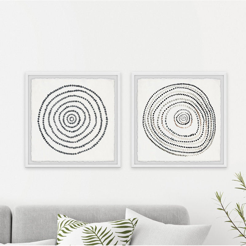 Diptyque en spirale, H 24 po x l 24 po