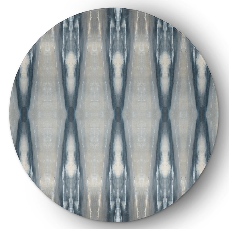 Chenille Geometric Indoor Rug, Round 5'
