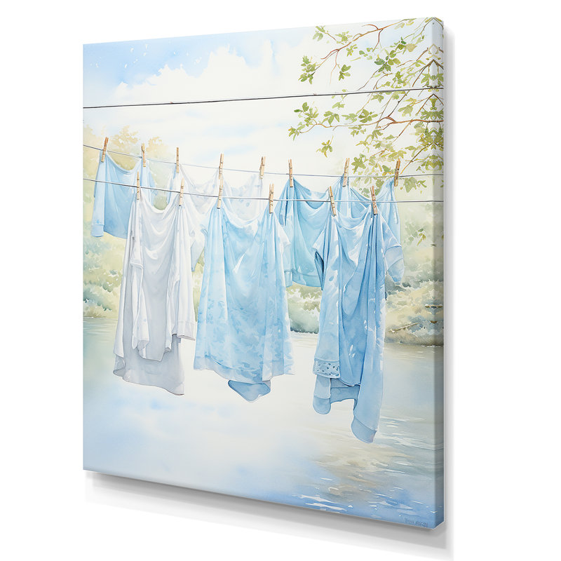 Art mural Wash Wash Blues In Provence 3, H 32 po x l 16 po x P 1 po