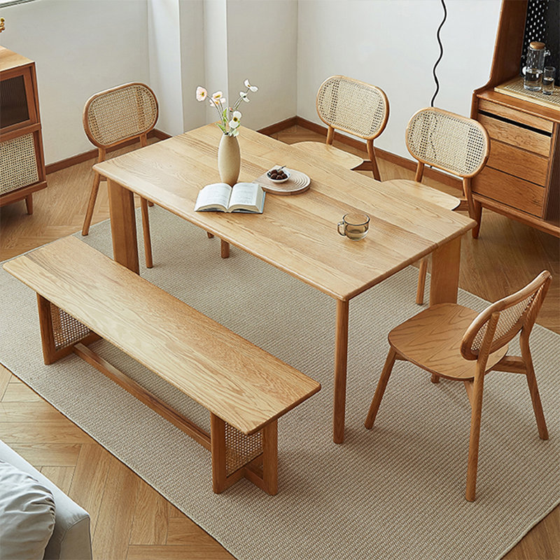 Table de salle à manger Burlywood, H 29,13 po x L 70,87 po x l 31,5 po