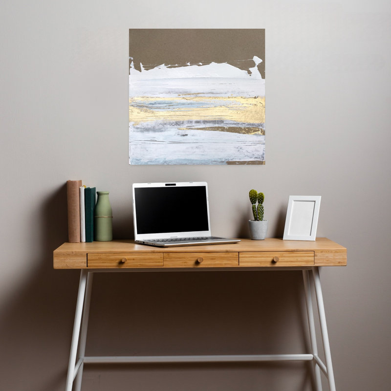 Art contemporain contemporain abstrait côtier, H 18 po x l 18 po