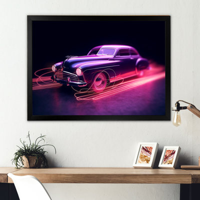 " Neon Light American Muscle Car "