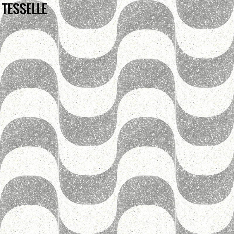 Copacabana 8" x 8" Cement Patterned/Concrete Look Wall & Floor Tile, Silveria