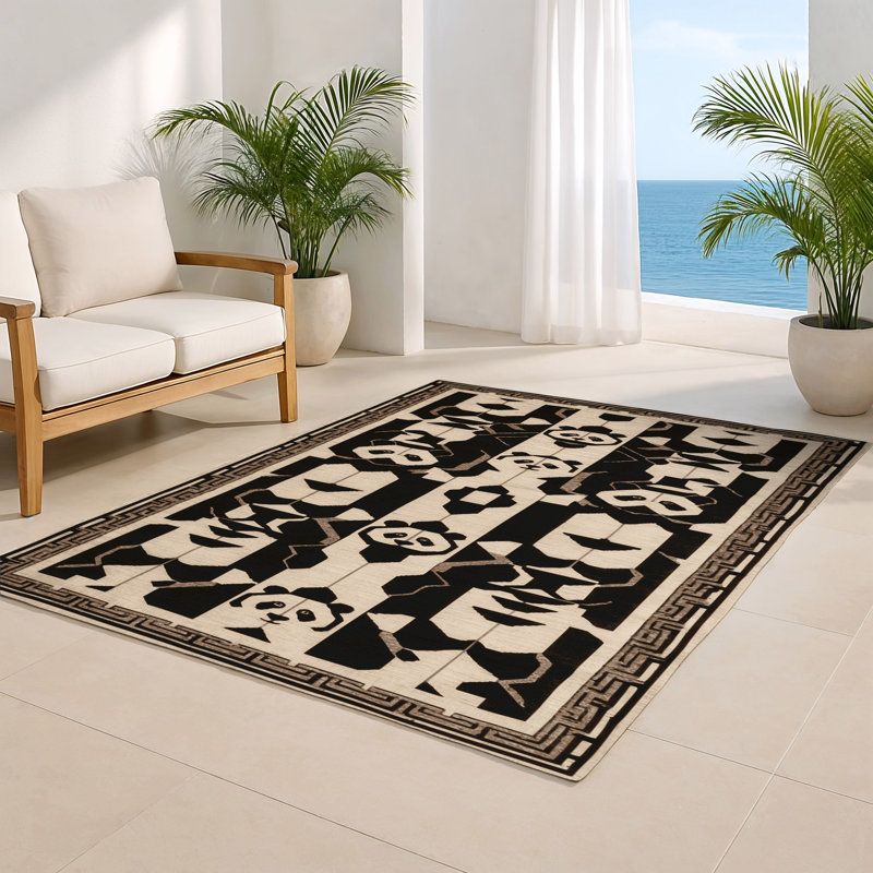 Tapis intérieur et extérieur ArtDeco, Rectangle 5 pi x 7 pi