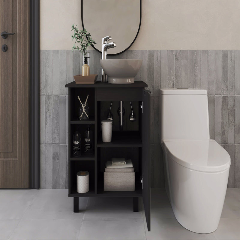 Lavabo de meuble-lavabo, salle de bain, Noir
