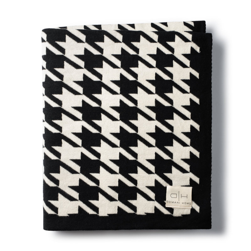 Houndstooth Accent Throw