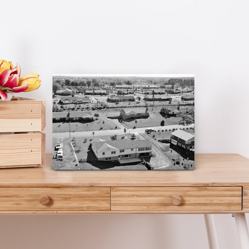 1950S 1960S Vue aérienne du lotissement de banlieue, Beatty Hills, Springfield, Pennsylvanie, rétro, paysage urbain rétro, art mural