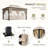 13 Ft. W x 10 Ft. D Soft Top Steel Patio Gazebo with 2-Tier Canopy and Zippered Mesh Netting for Outdoor, Patio, Garden, and Backyard Activities-113390025
