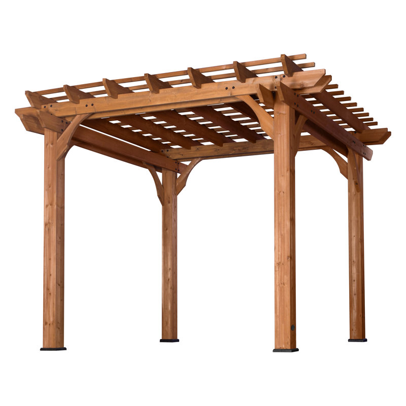 Solid Wood Pergola, 242Cm x 305 Cm x 305 Cm