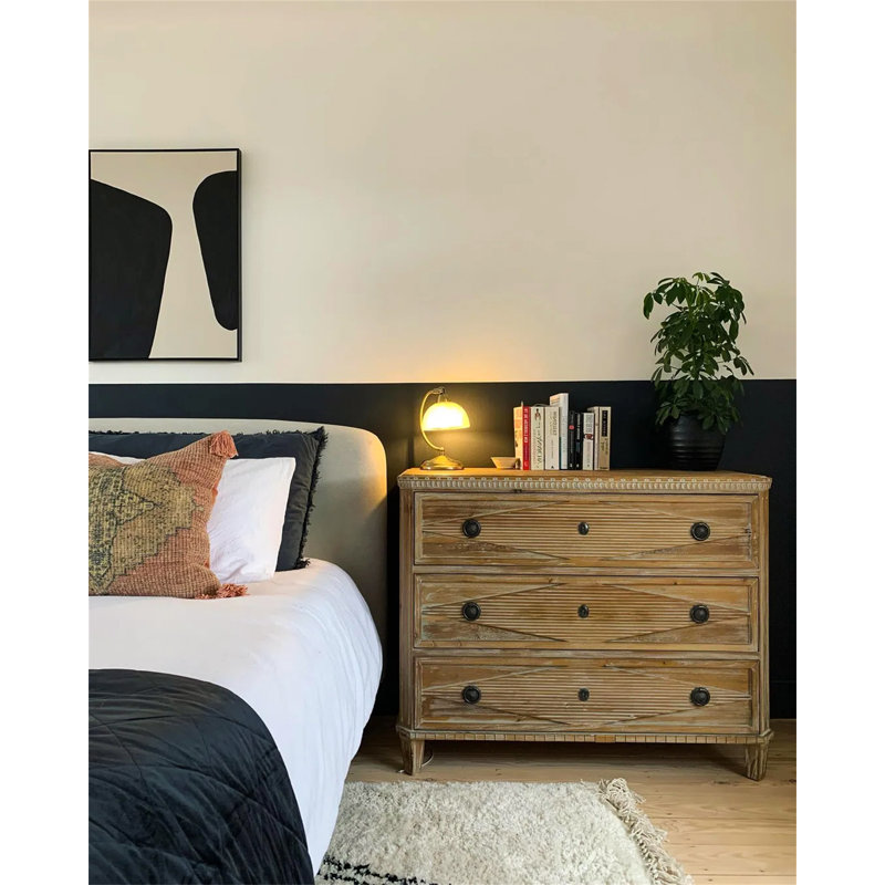 Leysin Solid Wood 3 - Drawer Rectangle Accent Chest