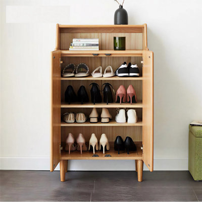 Symmetrical Double-Door Shoe Storage Cabinet