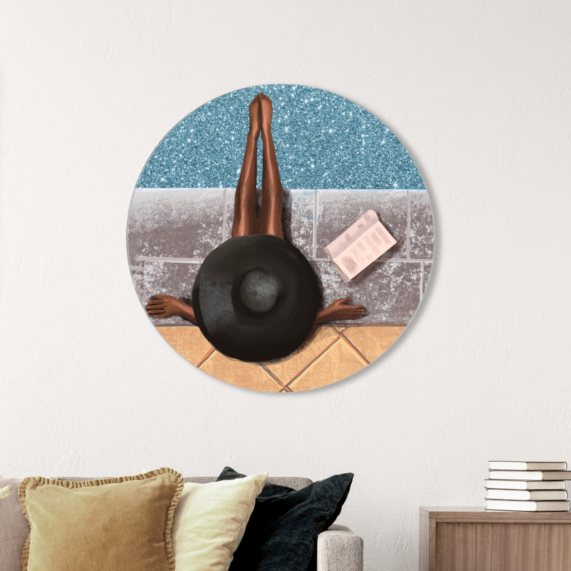 Shimmering Poolside Print, 40" H x 40" W
