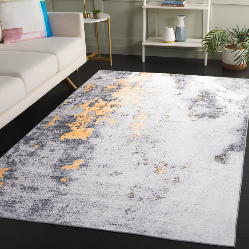 Josalina Monica Performance Machine Washable Abstract Rug, Rectangle 5' x 8'