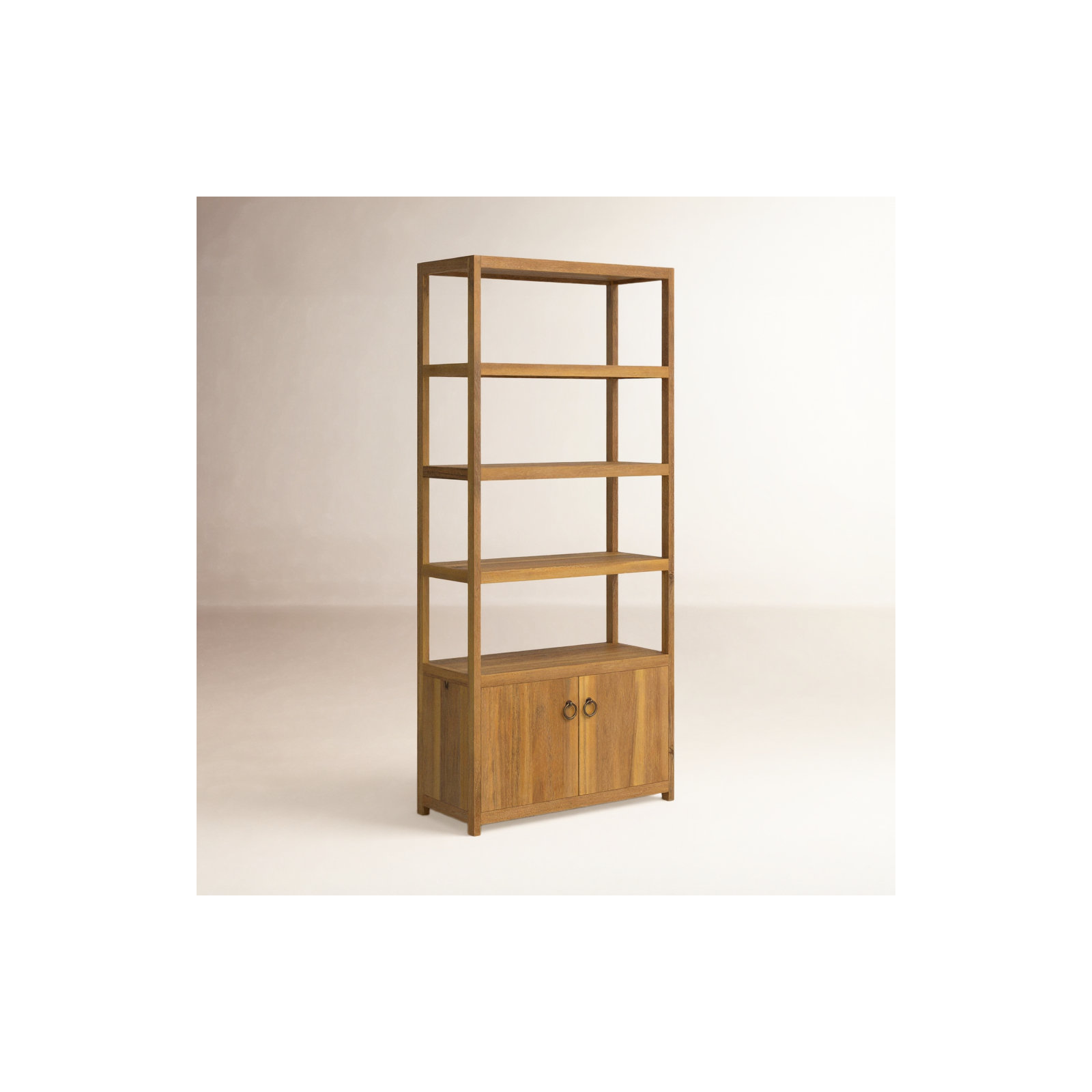 Elin Etagere Bookcase, Natural
