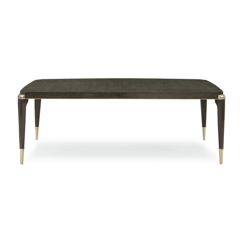 Caracole Classic Extendable Solid Wood Base Dining Table, Sealskin