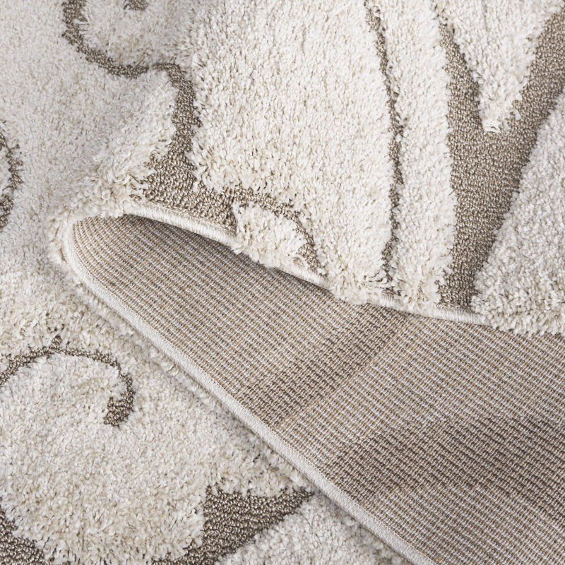 Benedetti Hooked Rug, Rectangle 61 x 91 cm, Cream/Beige