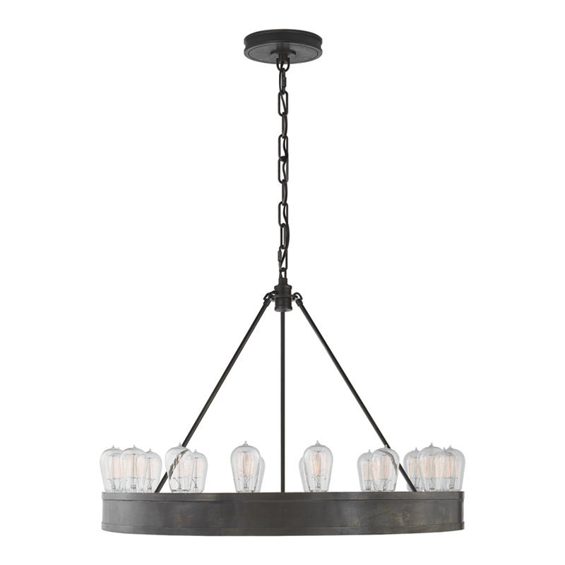 Roark 16 - Light Chandelier, Aged Iron