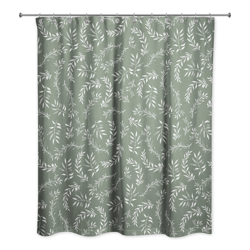 Rideau de douche Floral, Sauge