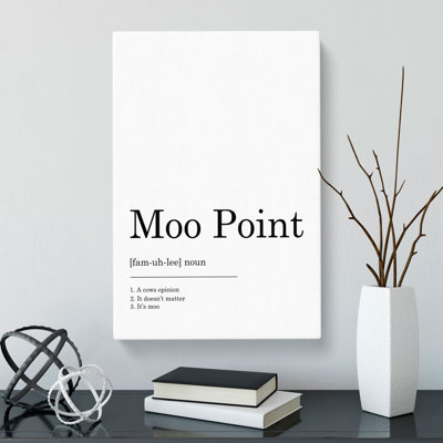 Moo Point - Wrapped Canvas Print