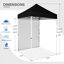 Auvents escamotables 5 pi x 5 pi avec un pare-soleil amovible-70925958