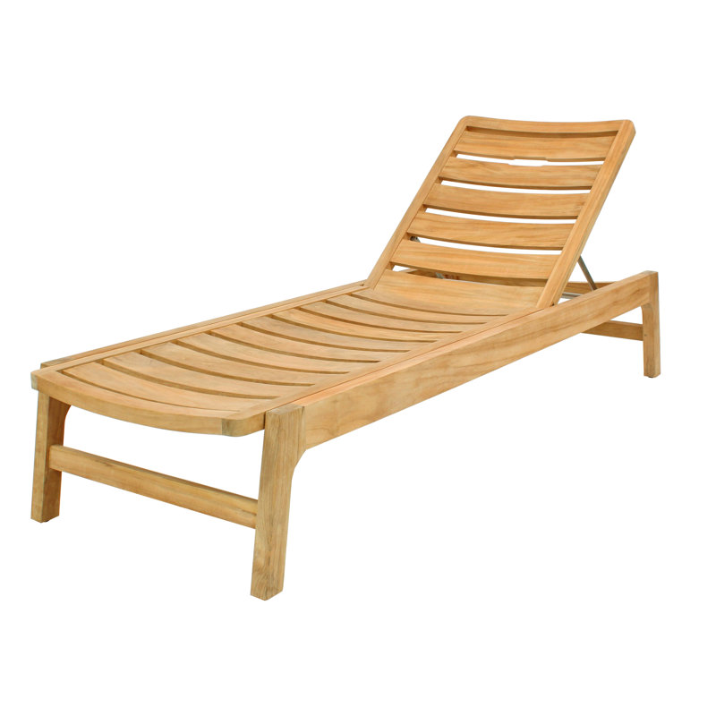 Diuna Outdoor Teak Chaise Lounge