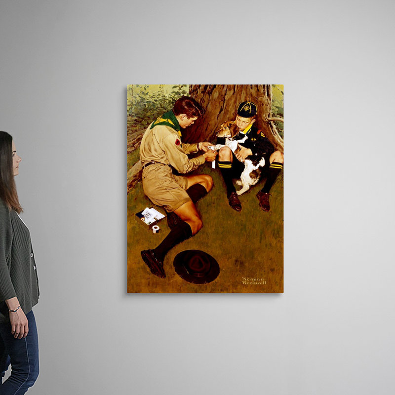 «Friend In Need», art mural sur toile, H 48 po x l 36 po x P 1,25 po, Toile tendue
